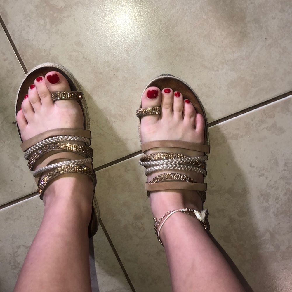Gold sandals